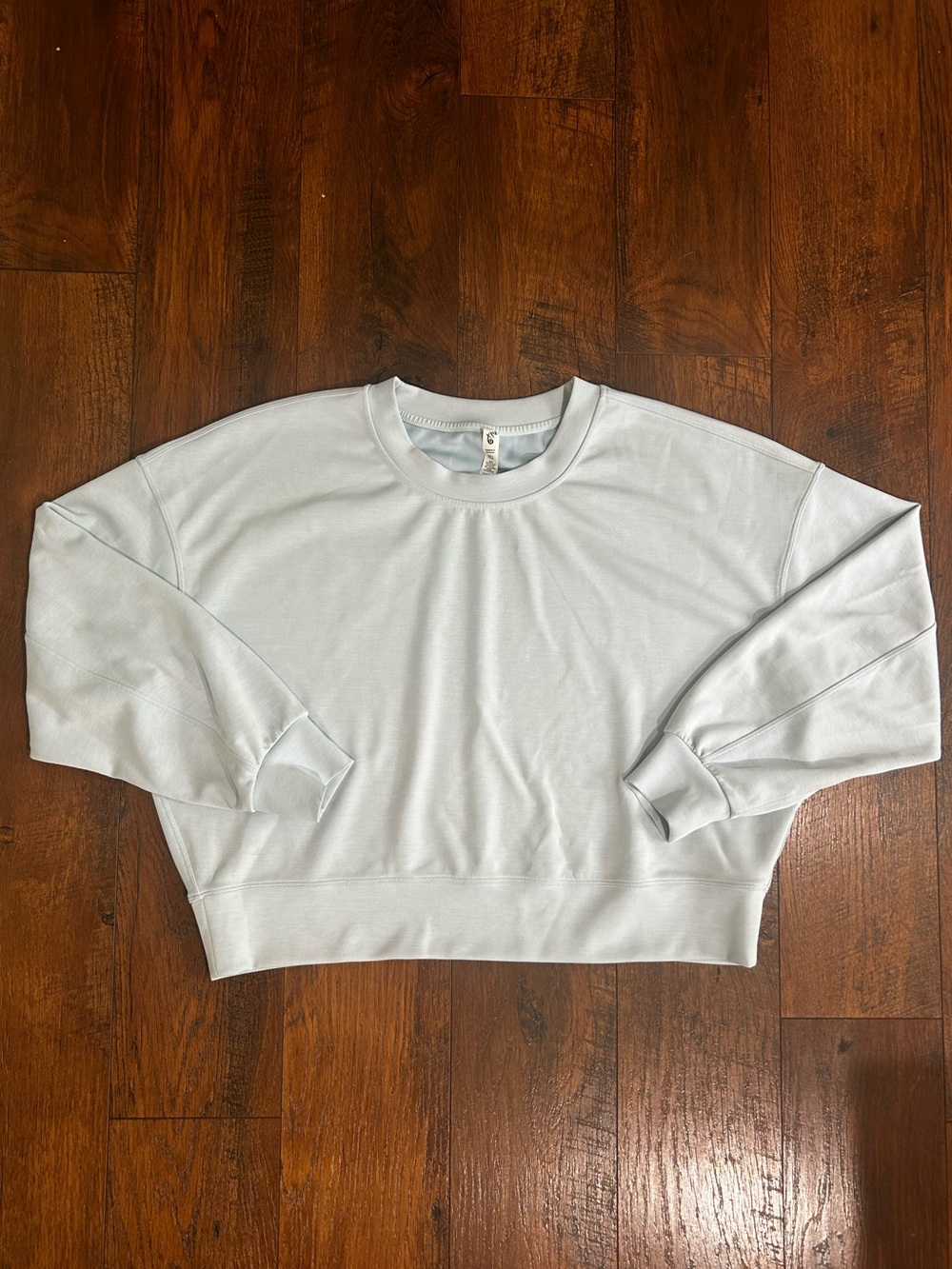 Lululemon light blue softstreme perfectly oversized cropped crew